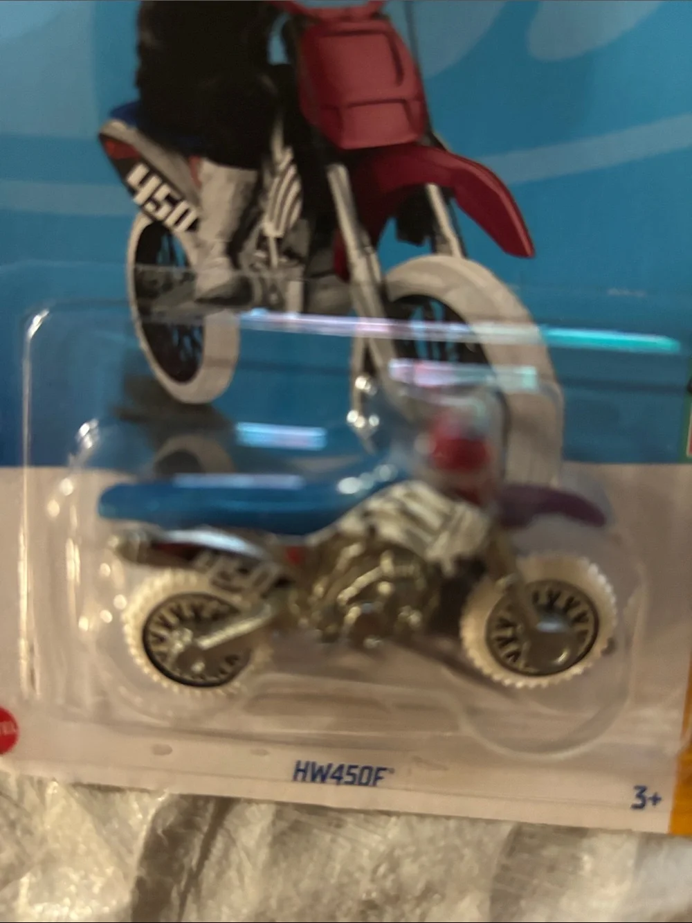 Hot Wheels HW450F Die-Cast Dirt Bike - Blue & White